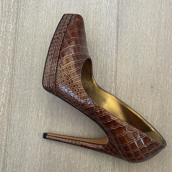 Casadei croc embossed platform high heels - Picture 3 of 9